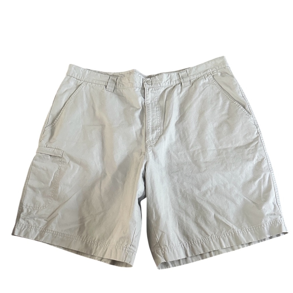 Men’s Columbia Flat Front Cargo Pocket Khaki Shorts size 42